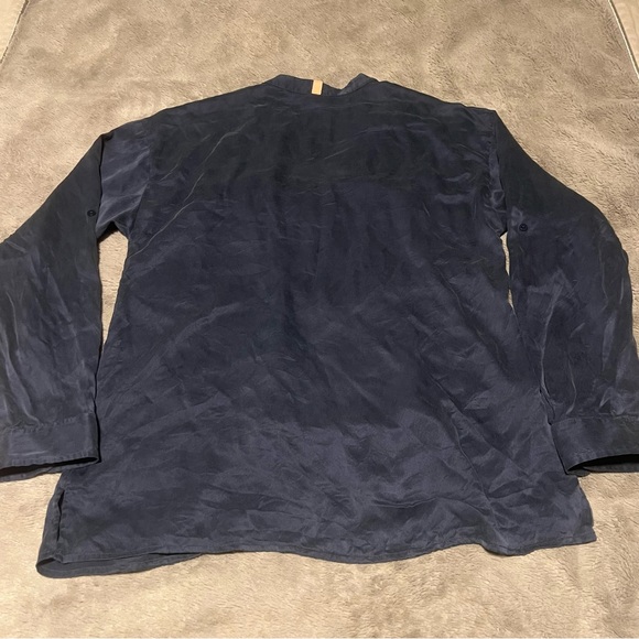 Lunya Asymmetrical Button Down Silk Pajama Top - Picture 2 of 5